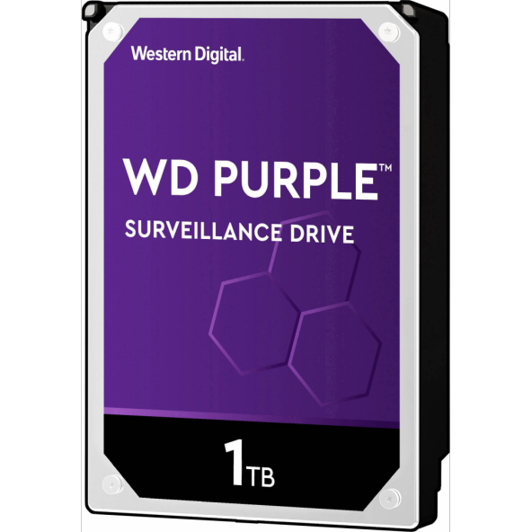 WD PURPLE, WD10PURZ, 3.5" 1TB, 64Mb, 5400 Rpm, 7/24 Güvenlik, HDD