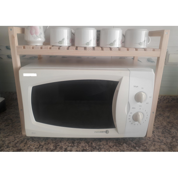 Petek Home Life tezgah üstü mikrodalga ahşap raf - 4