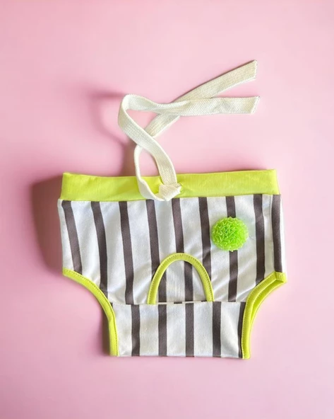 Lime Fuzz Tişört ve İç Çamaşırı Set Köpek Kıyafeti Köpek Kostümü - 12