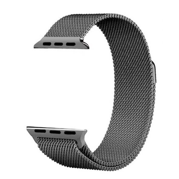 Apple Watch Uyumlu 38mm 40mm 41mm 1/2/3/4/5/6/se/7/8/ultra Kordon Metal Hasır Loop Kordon Koyu Gri