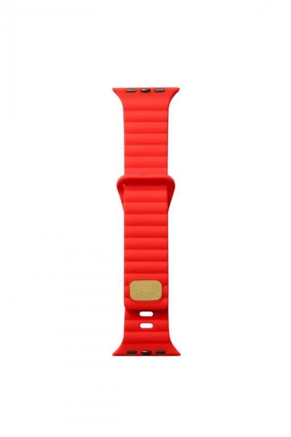 Apple Watch Uyumlu 42mm 44mm 45mm 49mm 1/2/3/4/5/6/se/7/8/ultra Kordon Baklalı Spor Silikon Kırmızı