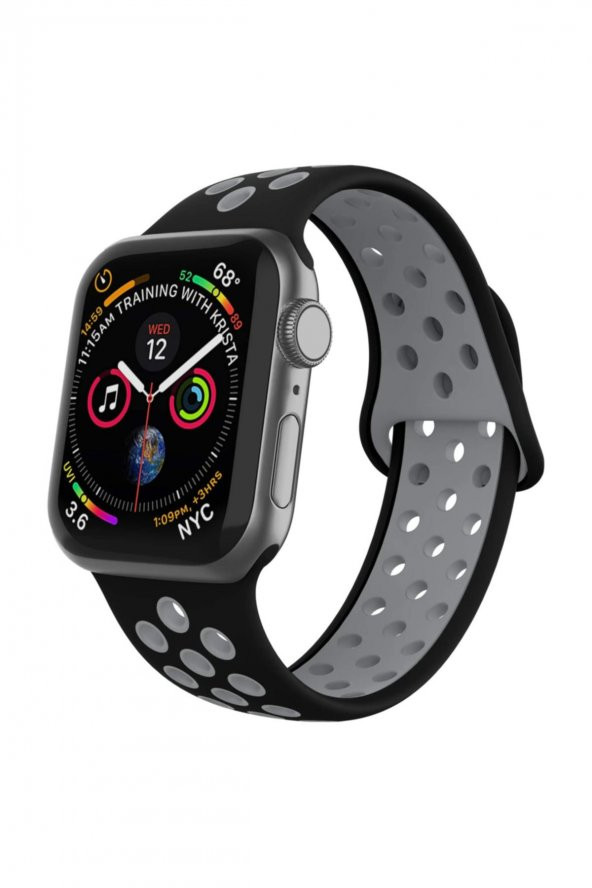 Apple Watch Silikon Delikli Kordon Iwatch Uyumlu Kayış Seri 42mm/44 mm/ 45 mm