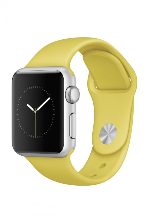 Apple Watch 38-40 Mm Kapalı Sarı Silikon Kordon