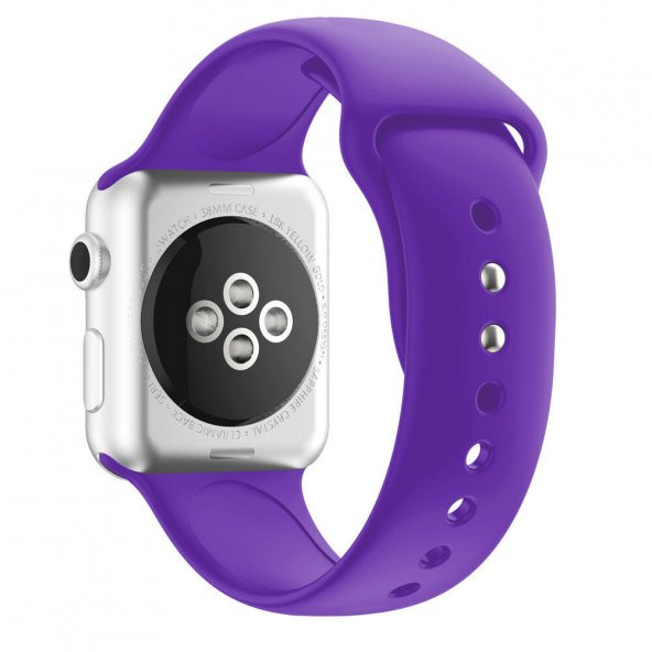 Bilişim Aksesuar Apple watch 42 44 mm silikon kordon mor