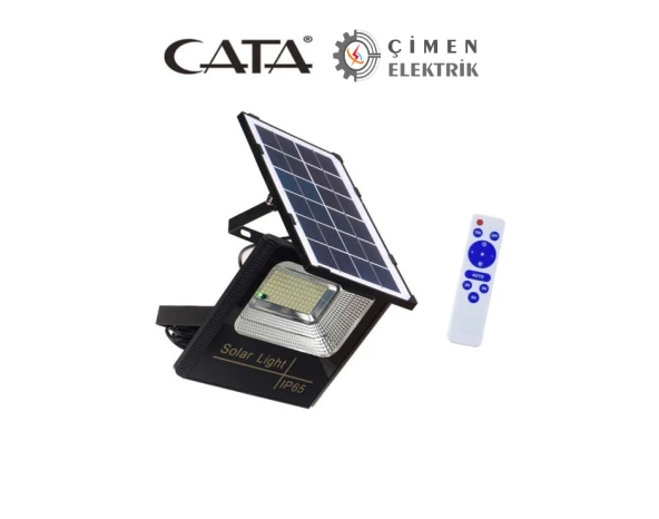CATA CT 4648 100W Solar Güneş Enerjili Sokak Armatürü 6400K Beyaz Işık