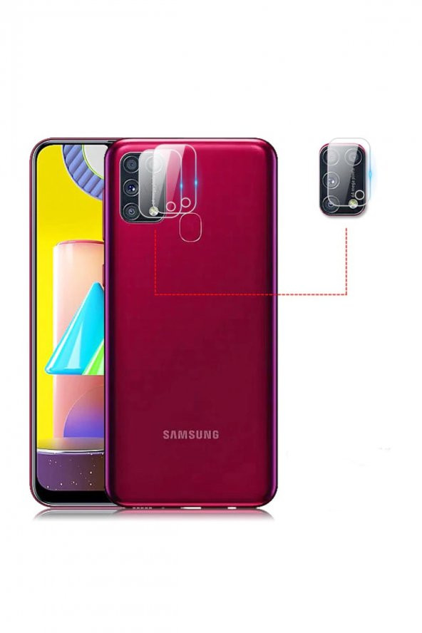 Samsung Galaxy M31 Nano Kamera Camı Kamra Koruyucu Lens