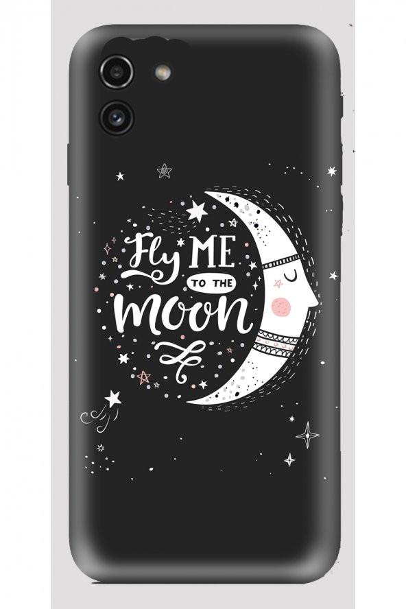 Samsung Galaxy A03 Fly Me Moon Tasarımlı Silikon Kılıf - 1