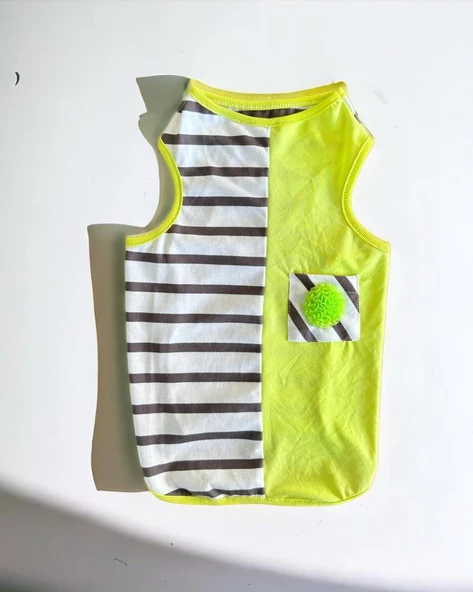 Lime Fuzz Atlet Kedi Kıyafeti Kedi Elbisesi - 5