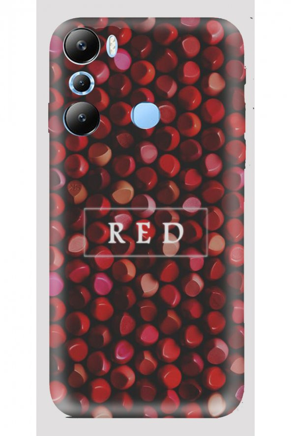 İnfinix Hot 20i Red Desenli Silikon Kılıf