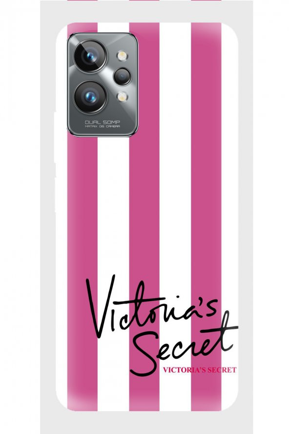 Realme Gt2 Pro 5G Victoria Secret Şeffaf Desenli Silikon Kılıf