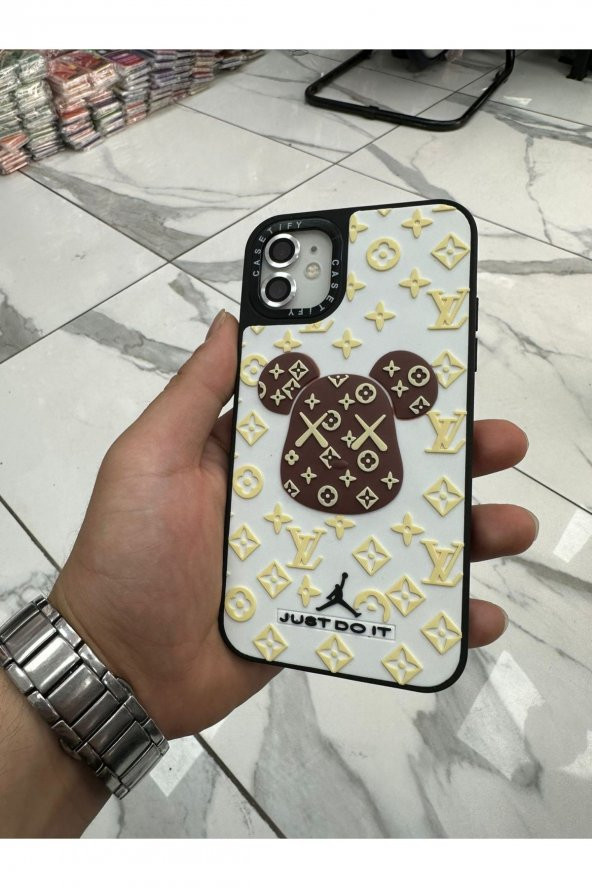 iPhone 11 Kabartmalı Kılıf Desenli Kılıf  Sararmaz Kılıf Şekilli Kılıf Sert