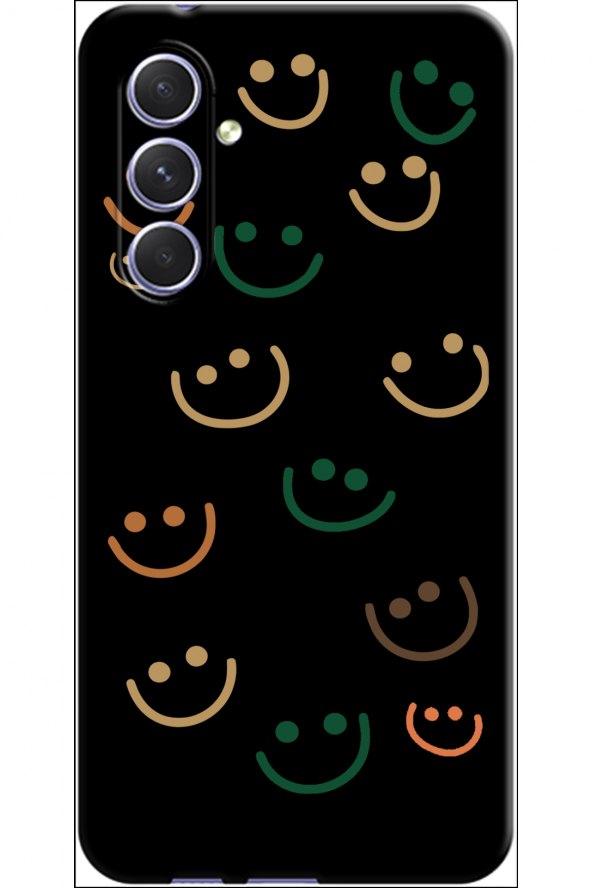 Samsung Galaxy A54 Smiley Silikon Desenli Kılıf