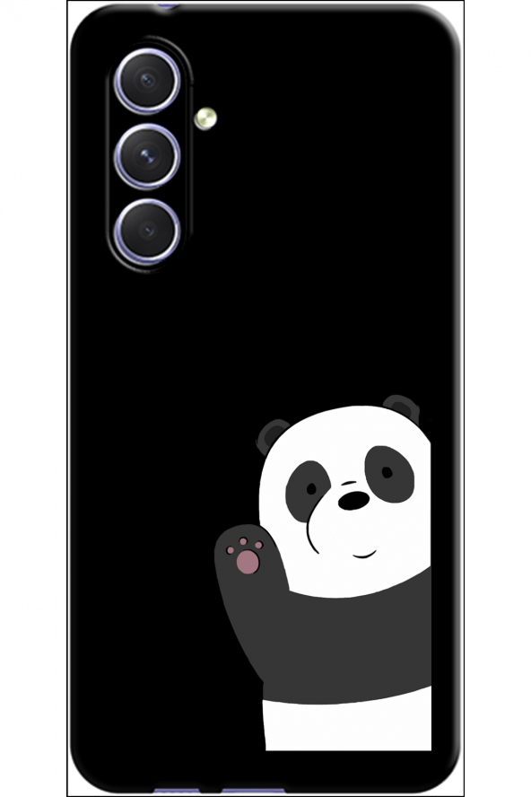 Samsung Galaxy A34 Panda Silikon Desenli Kılıf
