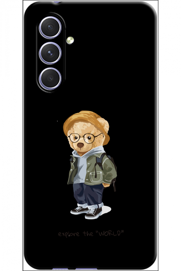 Samsung Galaxy A34 Öğrenci Tedy Silikon Desenli Kılıf