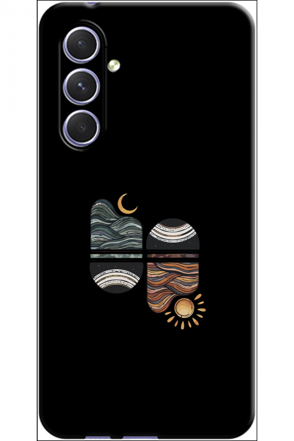 Samsung Galaxy M14 Sunset Silikon Desenli Kılıf