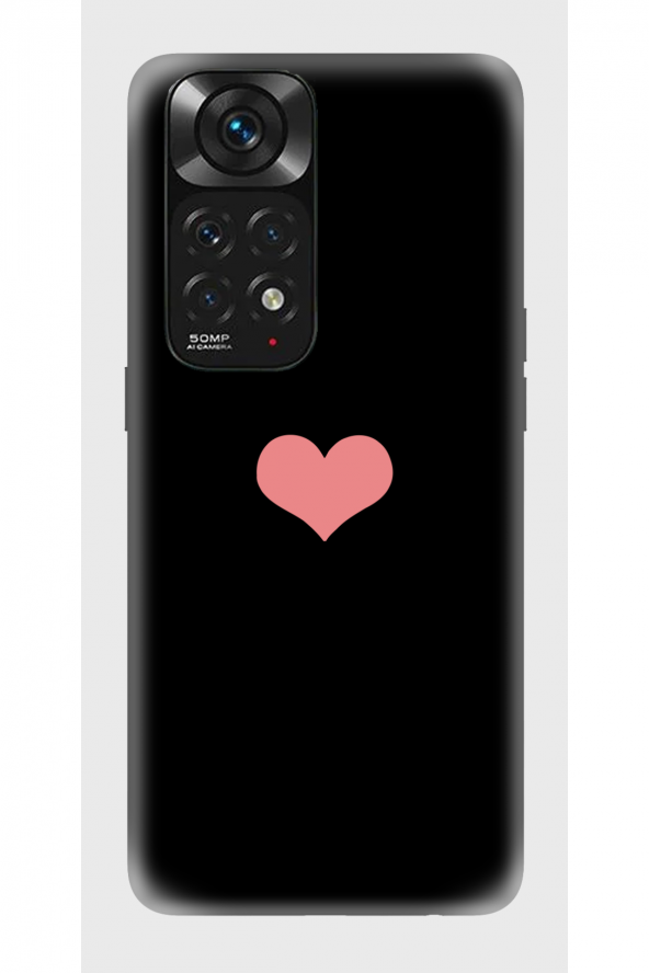 Xiaomi Redmi Note 12 Pro Renkli Desenli pembe kalp Kılıf