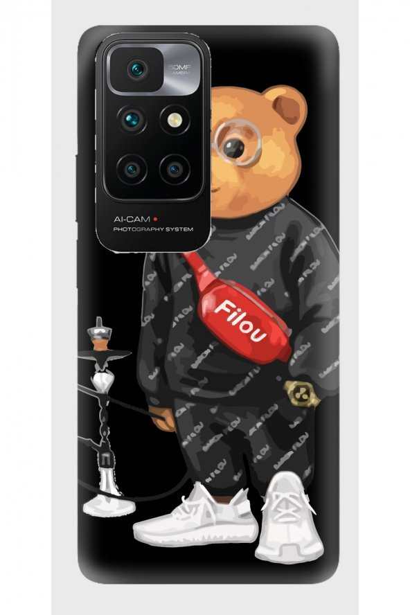 Xiaomi Redmi 10 2022 nargileci ayı  desenli kılıf - 1