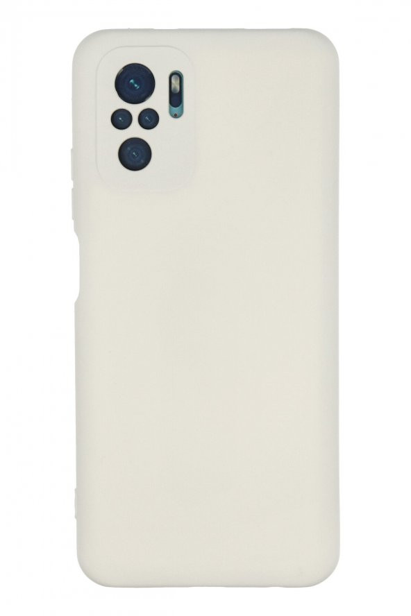 Dijimedia Xiaomi Poco M5s Kılıf Nano içi Kadife  Silikon - Beyaz