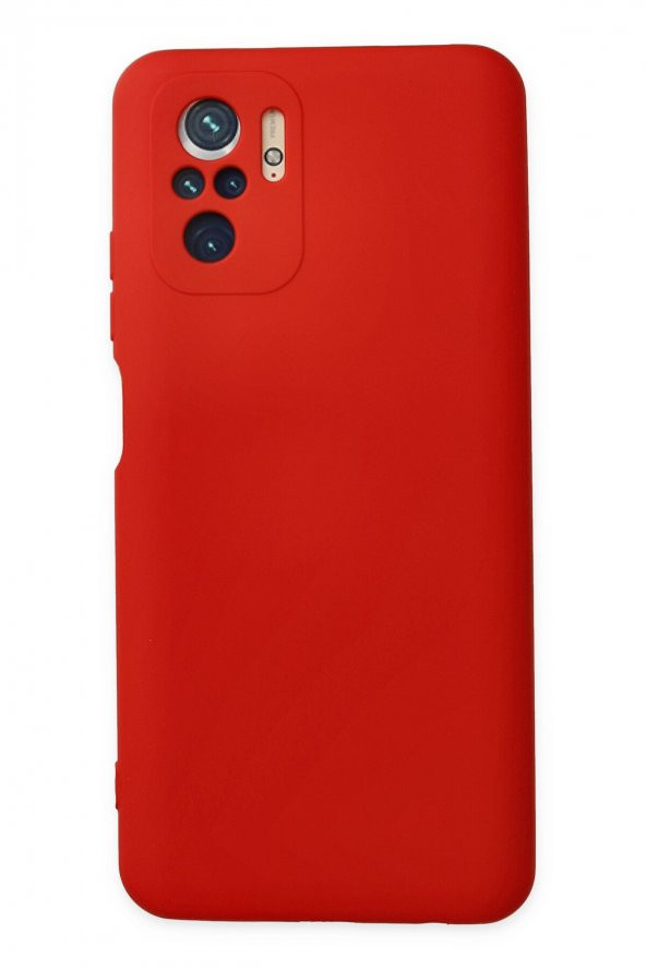 Xiaomi Poco M5s Kılıf Nano içi Kadife  Silikon - Kırmızı