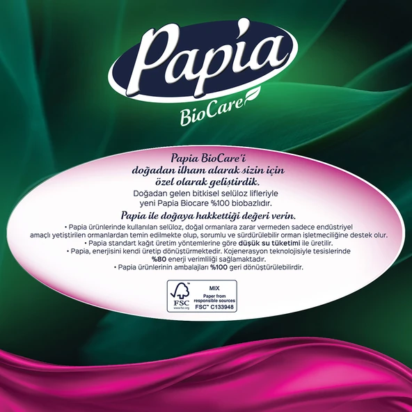 Papia Biocare Tuvalet Kağıdı 48 Rulo (16 Rulo x 3 Paket) - 3