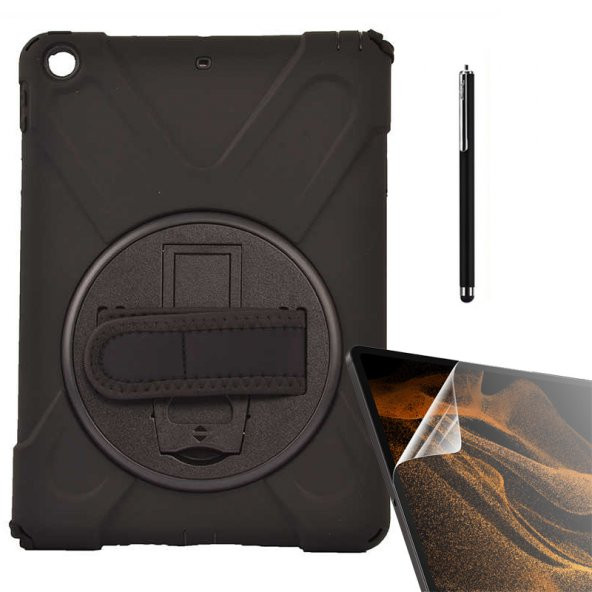 Smcase Apple iPad 9.7 2017 Kılıf Tablet Tank Koruma Defender Standlı df11  Nano  Kalem