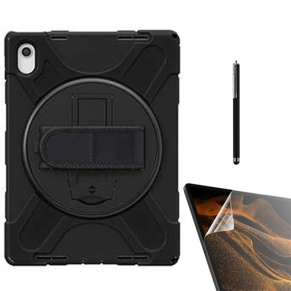 Smcase Apple iPad 10.9 (10.Nesil) 2022 Kılıf Tablet Tank Koruma Defender Standlı df22  Nano  Kalem