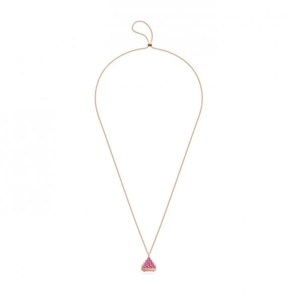 5628296 Swarovski Saat Kolye Pendant Watch, Triangle cut, Pink Rose gold-tone finish - 3