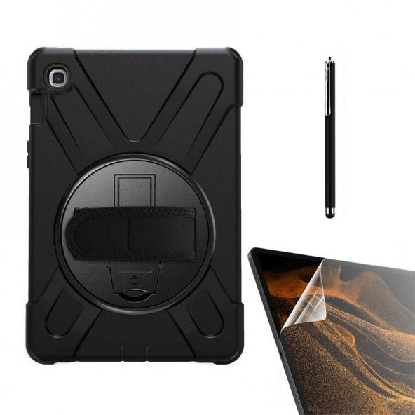 Smcase Samsung Galaxy Tab A8 10.5 Sm x200 Kılıf Tablet Tank Koruma Defender Standlı df22  Nano  Kalem