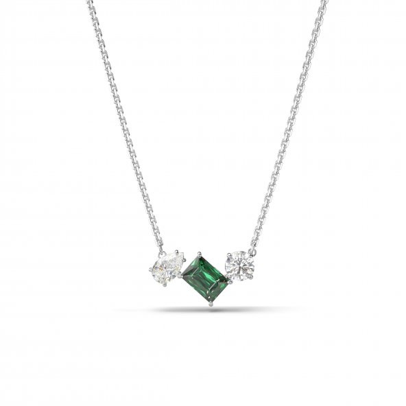5668278 Swarovski Kolye Mesmera:Pend Green White/Rhs