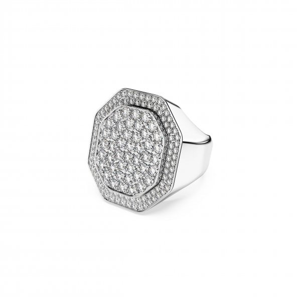 5651378 Swarovski Yüzük Dextera:Ring Signet Cre/Rhs 55