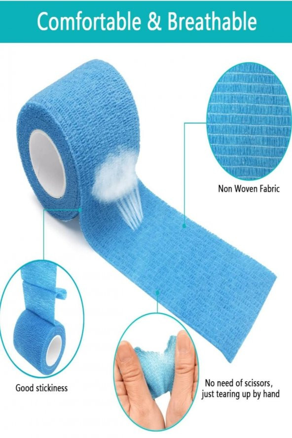Elastik Kendinden Yapışkanlı Koban Bandaj 12 Ad - 2