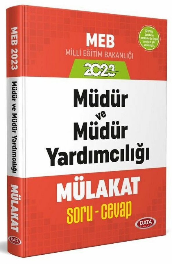 Data 2023 GYS MEB Müdür ve Yardımcılığı Mülakat Soru Cevap Kitabı Data Yayınları - 2