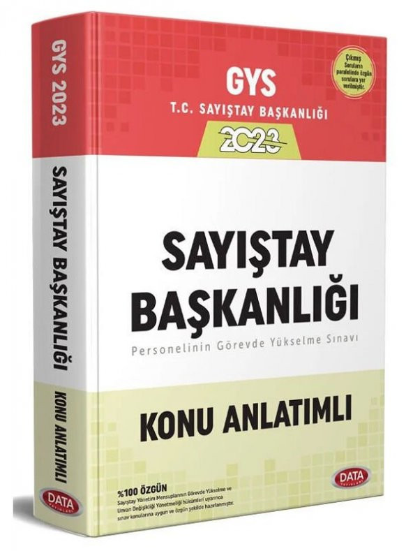 Data 2023 GYS Sayıştay Başkanlığı Personeli Konu Anlatımlı Görevde Yükselme Data Yayınları