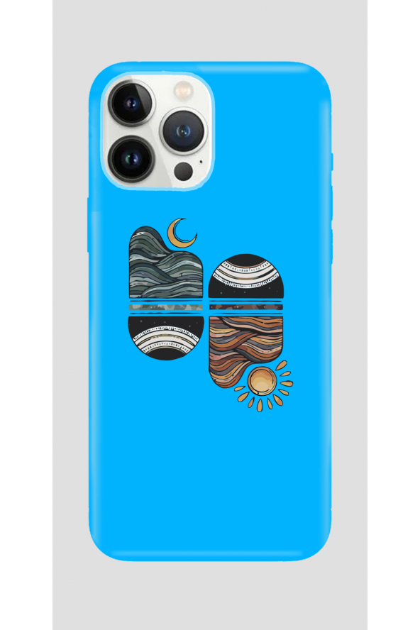 iphone 11 Pro Max Kılıf Sunset Wawe Baskılı Lansman Silikon Kılıf Kapak - 1