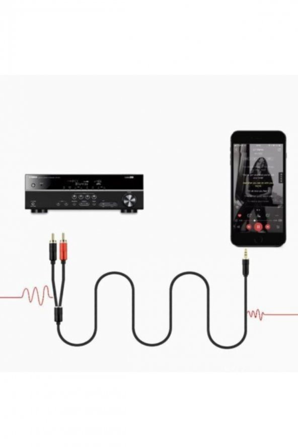 3.5 To 2rca Standart Ses Kablo 1m Kın Ky-180 - 3