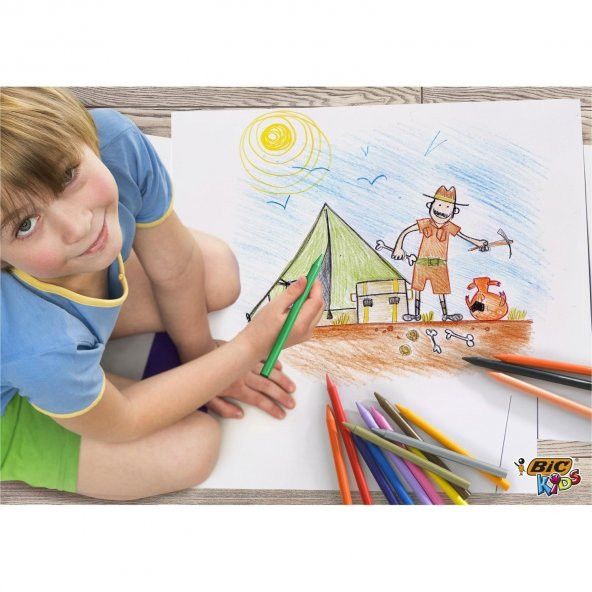 Bic Pastel Boya Kalemi 12li + Kuru Boya Kalemi 12li + Yıkanabilir Keçeli Boya Kalemi 12li - 5