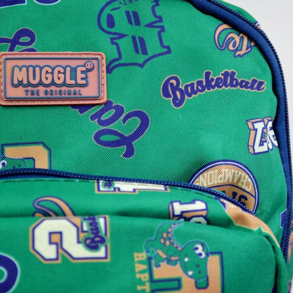 Muggle 4 Bölmeli Ot-Sport Okul Sırt Çantası Koyu Yeşil MU-0341 - Resim 4