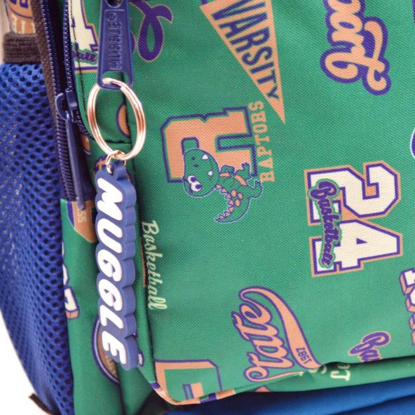 Muggle 4 Bölmeli Ot-Sport Okul Sırt Çantası Koyu Yeşil MU-0341 - Resim 5