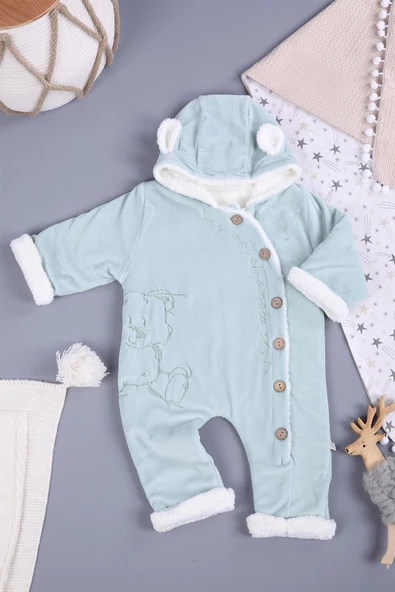 Babyhola Velsoft Astarlı Kışlık Bebek Çocuk Tulum 3200 - 8