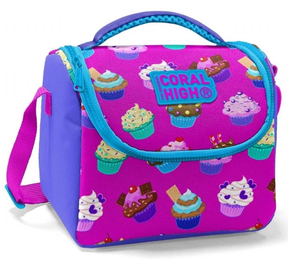 Coral High Kız Çocuk Cupcake  İlkokul Sırt Çantası ve Beslenme Çantası - 4