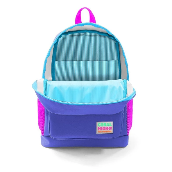 Coral High Mor Kız Çocuk İlköğretim Okul Sırt Çantası ve Beslenme Çanta Seti - 3