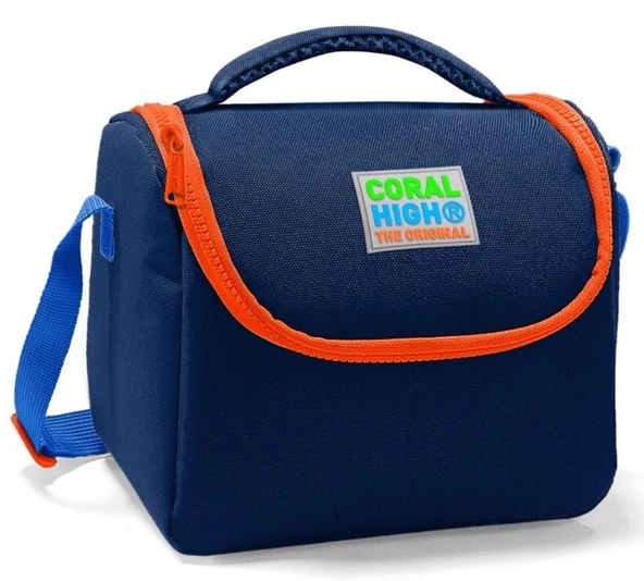 Coral High Okul Çantası ve Termal Beslenme Çanta Seti - Erkek Çocuk Lacivert Kırmızı USB ve AUX Çıkışlı - 4