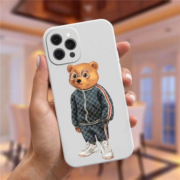 Apple iphone 12 Pro Max Kılıf Sportif Teddy Lansman Silikon Kılıf Kapak