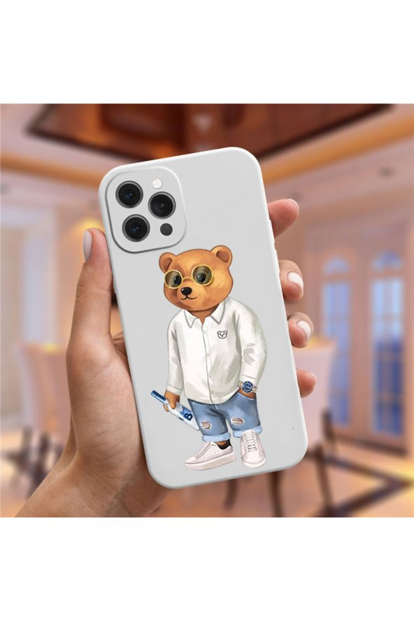 Apple iphone 11 Pro Kılıf Cool party Teddy Lansman Silikon Kılıf Kapak