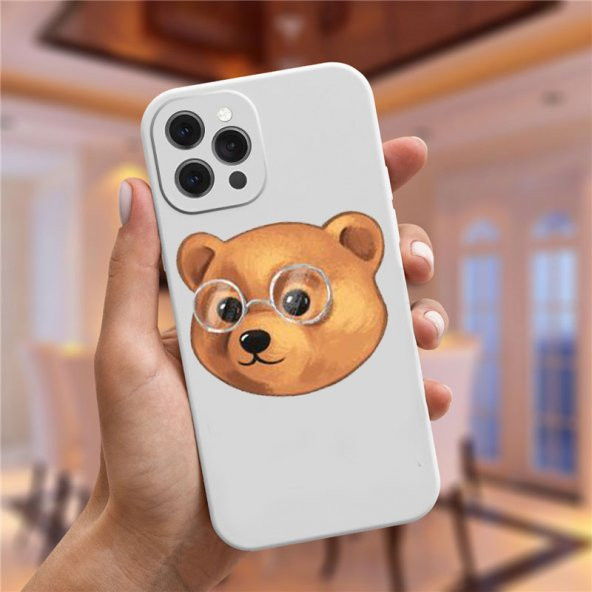 Apple iphone 12 Pro Max Kılıf Teddy Bear Lansman Silikon Kılıf Kapak