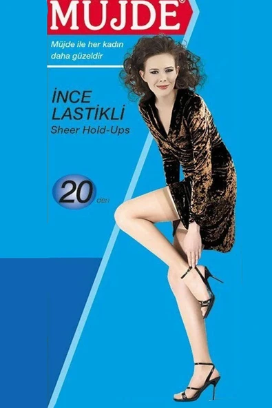 Müjde 20 Den İnce Lastikli Külotlu Çorap 38 Bronz - Resim 2