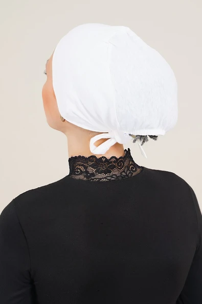 Dikişsiz Model Beyaz Bone - Resim 4