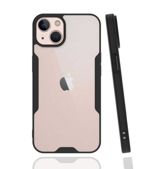 Apple iPhone 14 Kılıf Zore Parfe Kapak Kılıf  Siyah