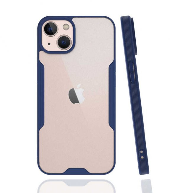 Apple iPhone 14 Kılıf Zore Parfe Kapak Kılıf  Lacivert