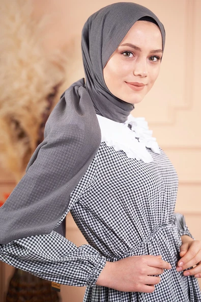 Elegant Serisi Füme Şal -56